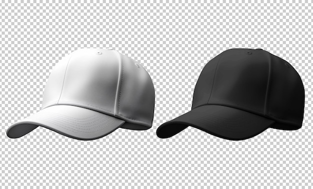 White and black cap isolated on background – Free PSD Templates Download