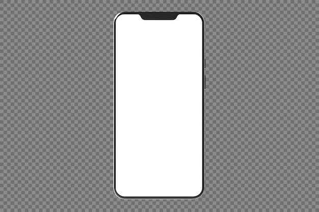 Бесплатный PSD Белый пустой макет смартфона