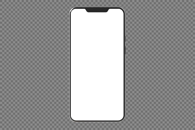 White blank smartphone mockup