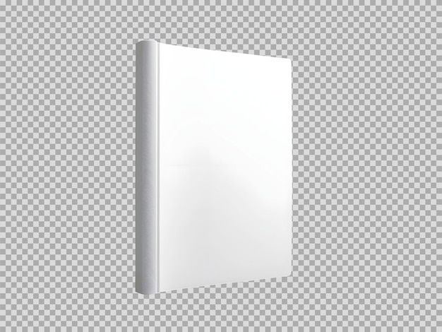 White book cover isolated on background