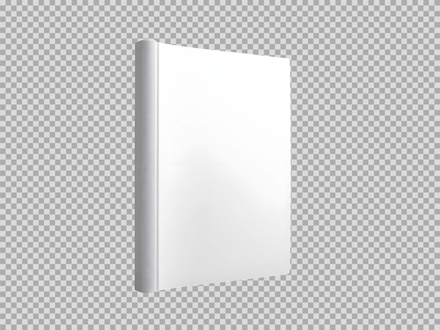 Бесплатный PSD Белая обложка книги, изолированные на фоне