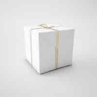 Бесплатный PSD Белая коробка со шнуром