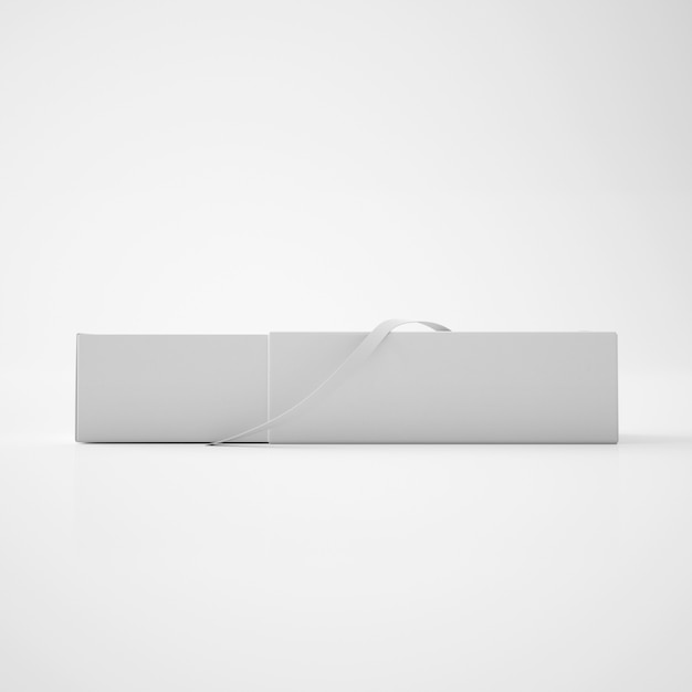 Белая коробка с лентой