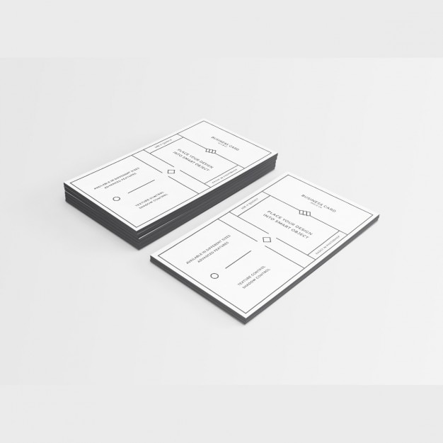 Free PSD white business card mock up