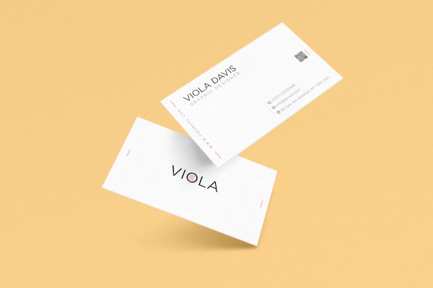 White business card template