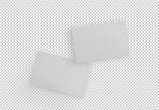 White business cards isolated