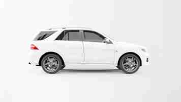 Free PSD white car isolated