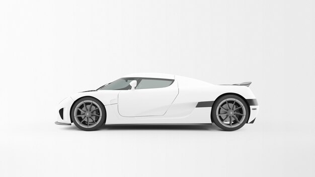 White car isolated