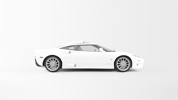 Free PSD white car isolated