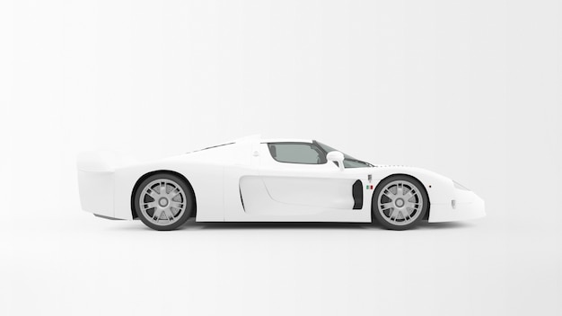 White car isolated