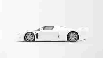 Free PSD white car isolated