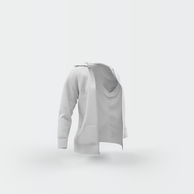 white cardigan floating on white