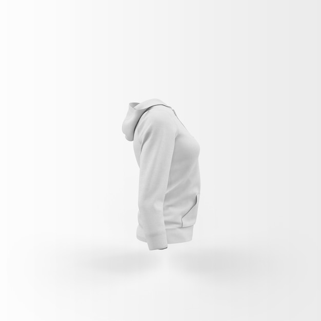 white cardigan floating on white