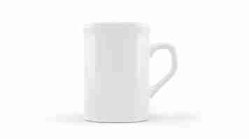 Free PSD white ceramic mug mockup isolated