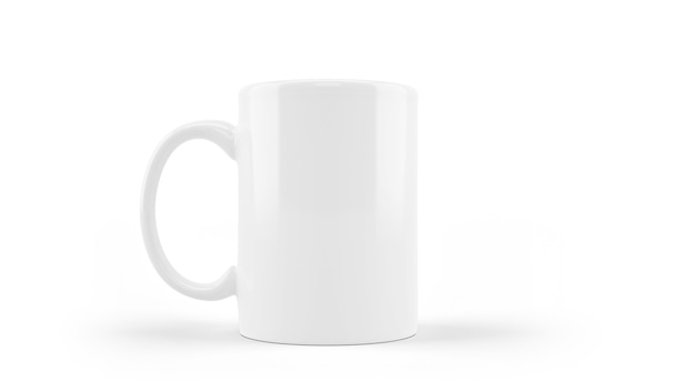 Free PSD white ceramic mug mockup isolated