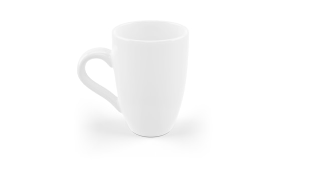 White ceramic mug mockup isolated