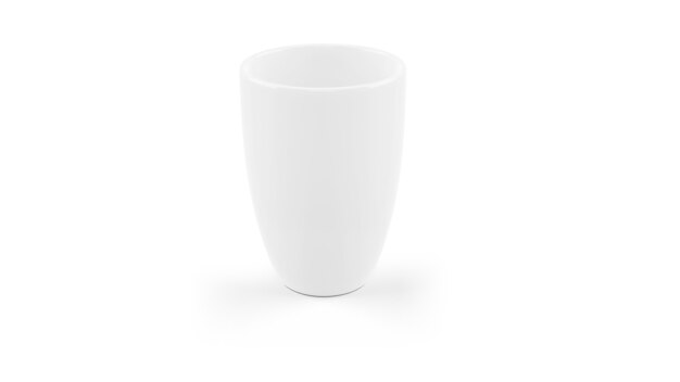 White ceramic mug mockup isolated