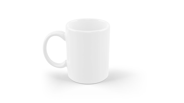 White ceramic mug mockup isolated