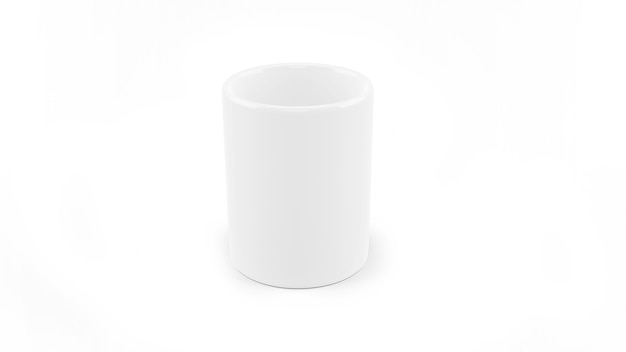 Free PSD white ceramic mug mockup isolated