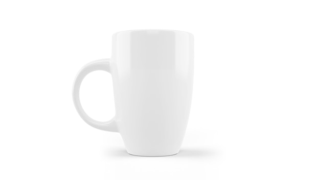 White ceramic mug mockup isolated