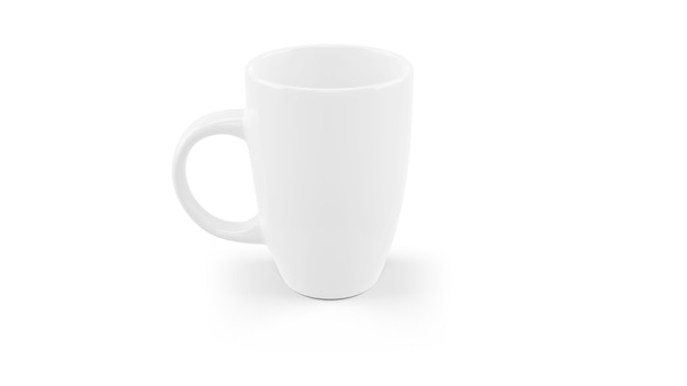 White ceramic mug mockup isolated