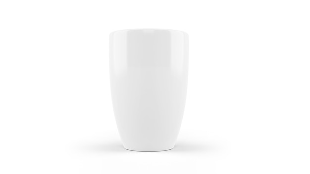 White ceramic mug mockup isolated