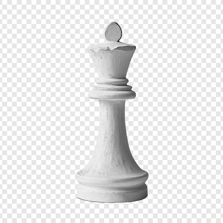 Free PSD white chess queen strategy power and leadership