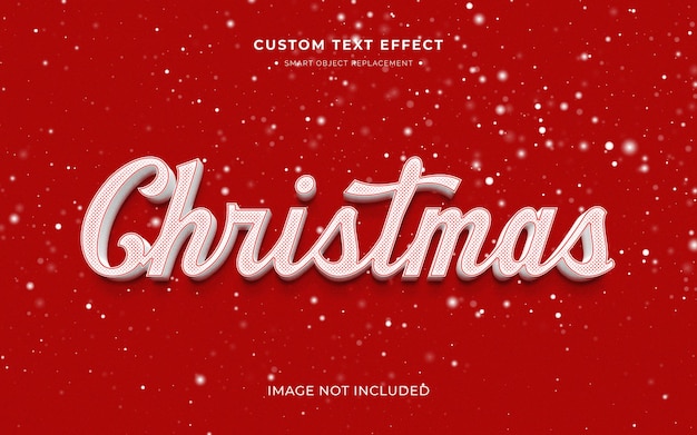 無料PSD ホワイト クリスマス 3d テキスト スタイル効果