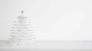 Free PSD white christmas tree