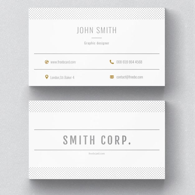 Free PSD white corporate card