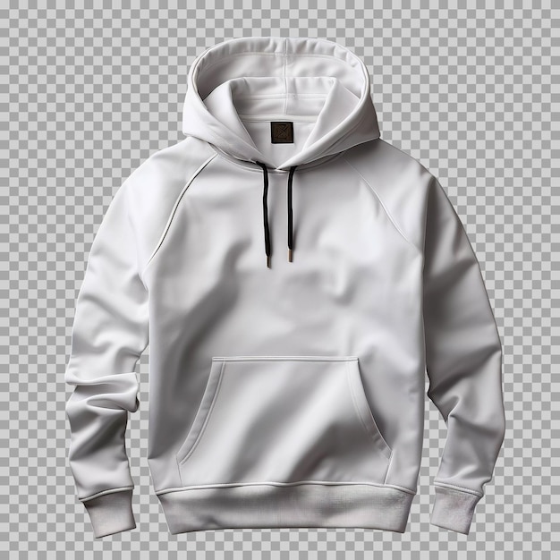 Free PSD white hoody sweatshirt mockup template