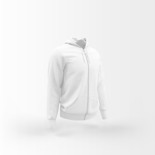 white jacket floating on white