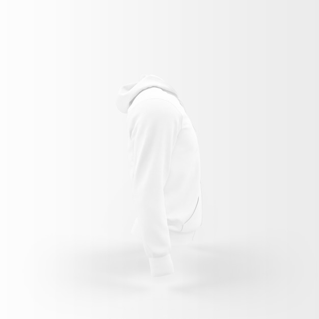 PSD gratuito giacca bianca galleggiante su bianco