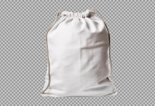 Free PSD white laundry bag isolated on background