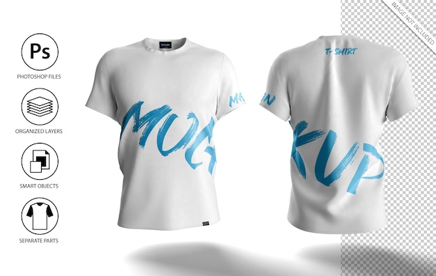 Download Free Psd White T Shirt Mockup Template Isolated Back View