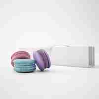 Free PSD white package with macarons