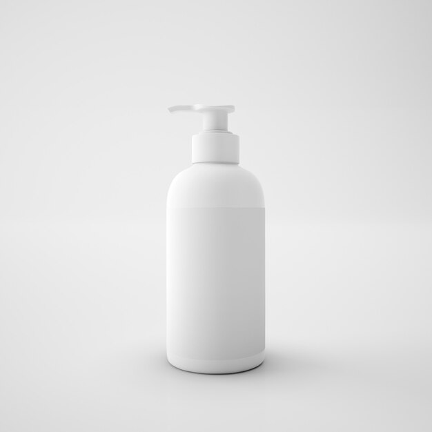 White plastic soap container