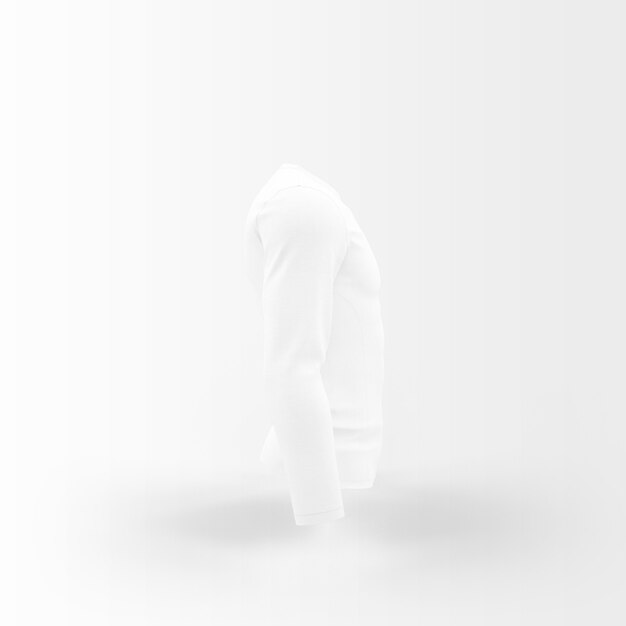 White silhouette of T shirt