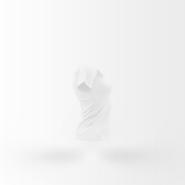 White silhouette of T shirt