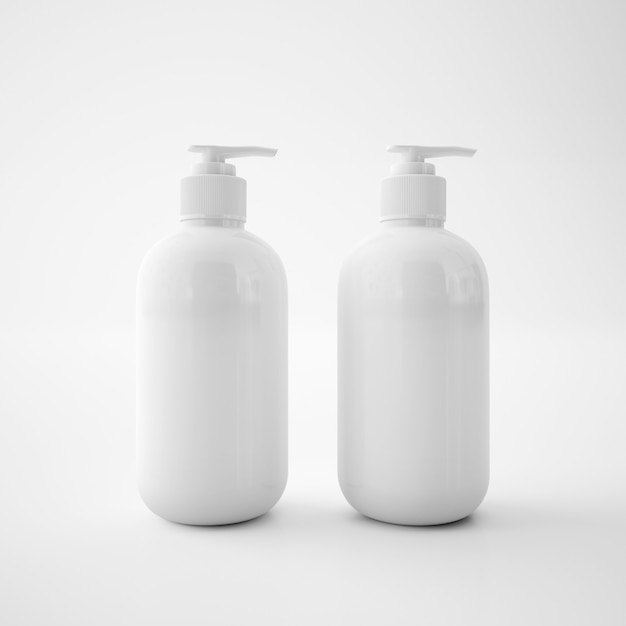 Free PSD white soap containers