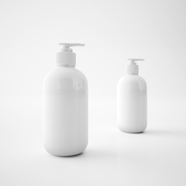 White soap containers