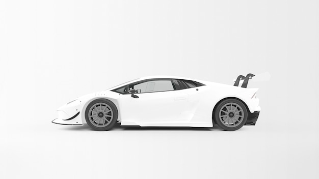 White sport car