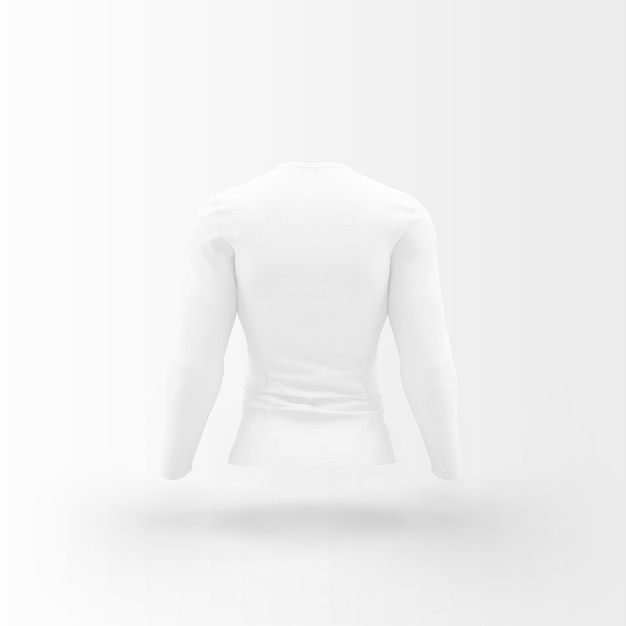 White t-shirt floating on white