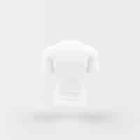 Free PSD white t-shirt floating on white