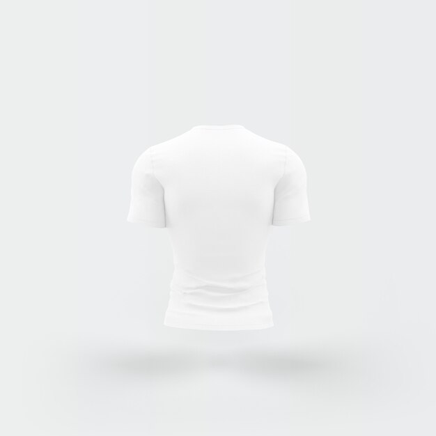 white t-shirt floating on white