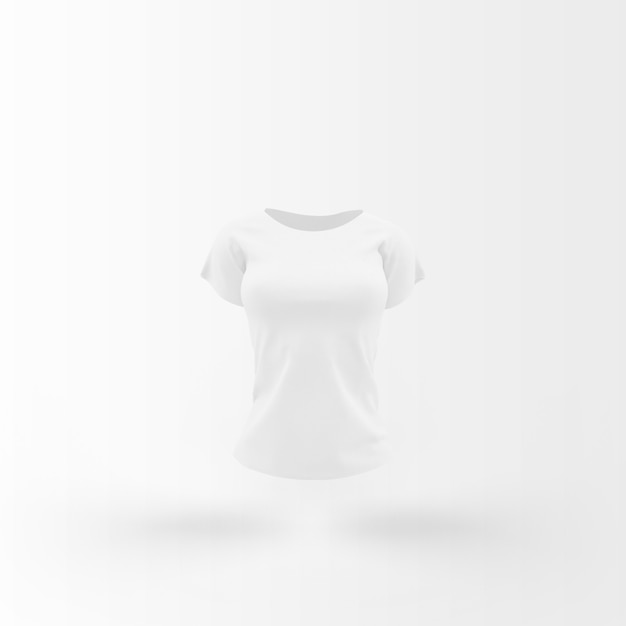 white t-shirt floating on white