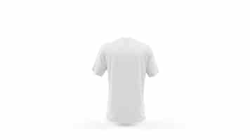 Free PSD white t-shirt mockup template isolated, back view