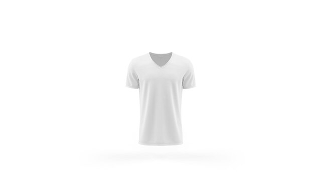 White t-shirt mockup template isolated, front view