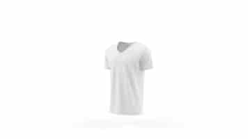 Free PSD white t-shirt mockup template isolated, front view