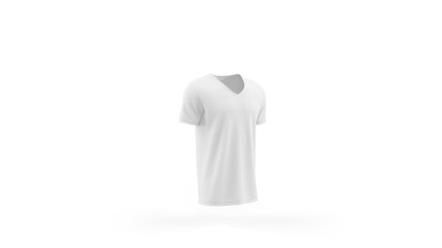 Free PSD white t-shirt mockup template isolated, front view